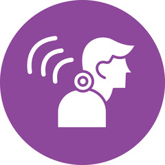Neck Pain glyph circle icon