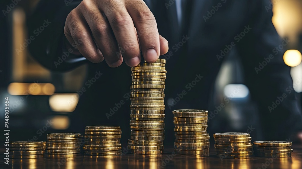 Poster business professional securing assets through wealth preservation, ensuring continuous passive incom