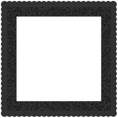 Floral ornamented frame; old style ornate decoration