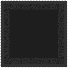 Floral ornamented frame; old style ornate decoration