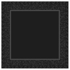 Floral ornamented frame; old style ornate decoration