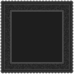 Floral ornamented frame; old style ornate decoration