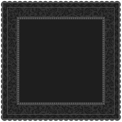 Floral ornamented frame; old style ornate decoration