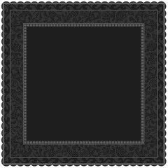 Floral ornamented frame; old style ornate decoration