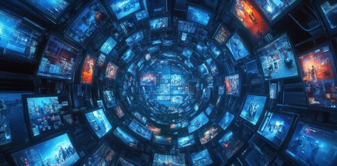 Digital Tunnel of Screens