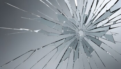 Shattered Glass Broken Impact Point Sharp Edges Thief Window Bullet Hole Background