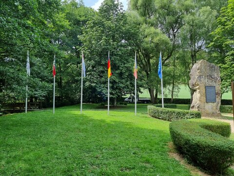 The tri-border point where Belgium, Luxembourg, and Germany meet, a symbolic European landmark