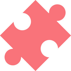 Obraz premium Single red puzzle piece symbolizing a key part in problem-solving.