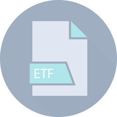 ETF File format icon  and circular  outside