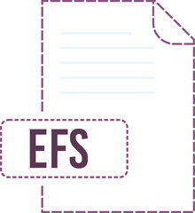 EFS File format icon dashed outline