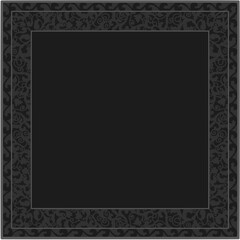 Floral ornamented frame; old style ornate decoration