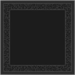 Floral ornamented frame; old style ornate decoration