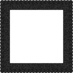 Floral ornamented frame; old style ornate decoration
