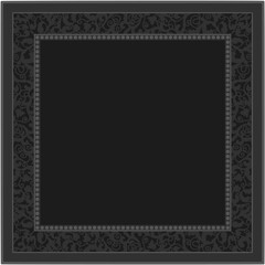 Floral ornamented frame; old style ornate decoration