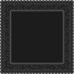 Floral ornamented frame; old style ornate decoration