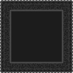 Floral ornamented frame; old style ornate decoration