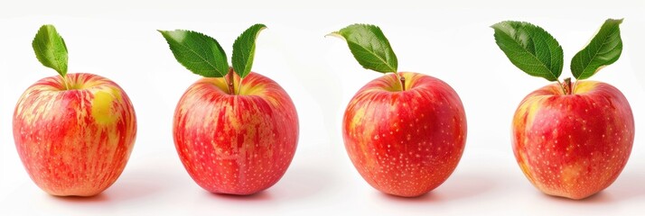 Apple fruit over white background