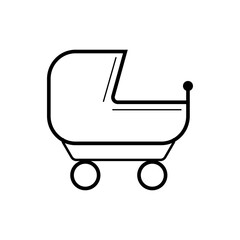 baby stroller icon design vector