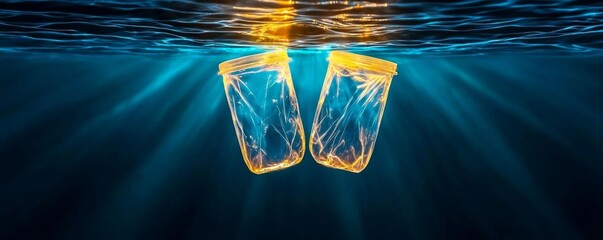 Plastic waste is accumulating in the oceans, posing a threat to marine creatures