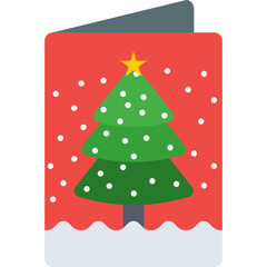 Christmas Invitation vector icon in flat style 