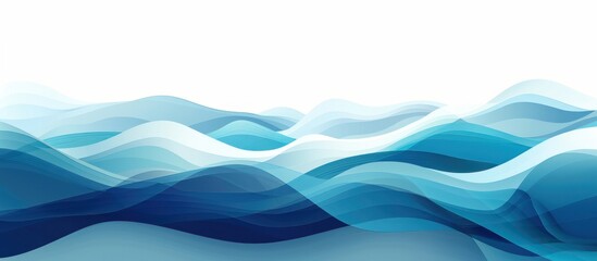 illustration white blue wave curve ocean curve flowing rippled horizontal under border layer liquid backdrops
