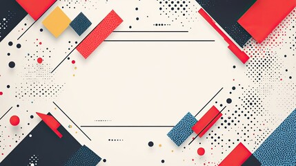 32. A geometric frame with bold shapes and angular patterns, the structured design adding a contemporary and abstract border to the white background, perfect for modern compositions
