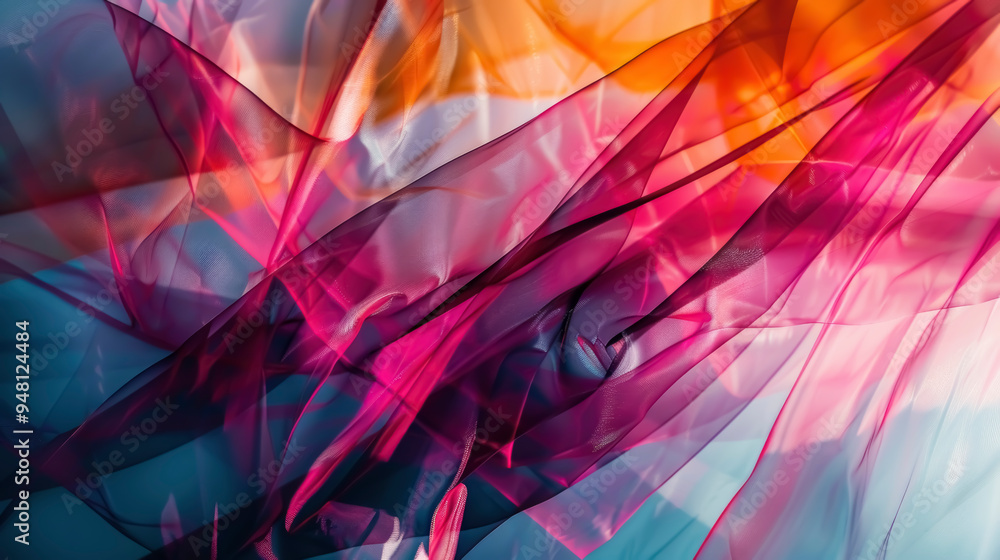 Poster an abstract background composition combining bold geometric shapes and vibrant colors creates a dyna