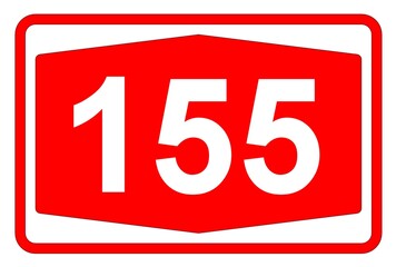 Illustration eines Autobahnschildes der Autobahn 155 in der Schweiz