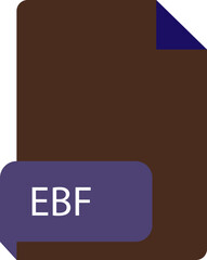 EBF file extension icon crisp corners grey colors