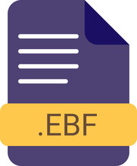 EBF File extension icon with symbol