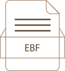 EBF File icon black outline