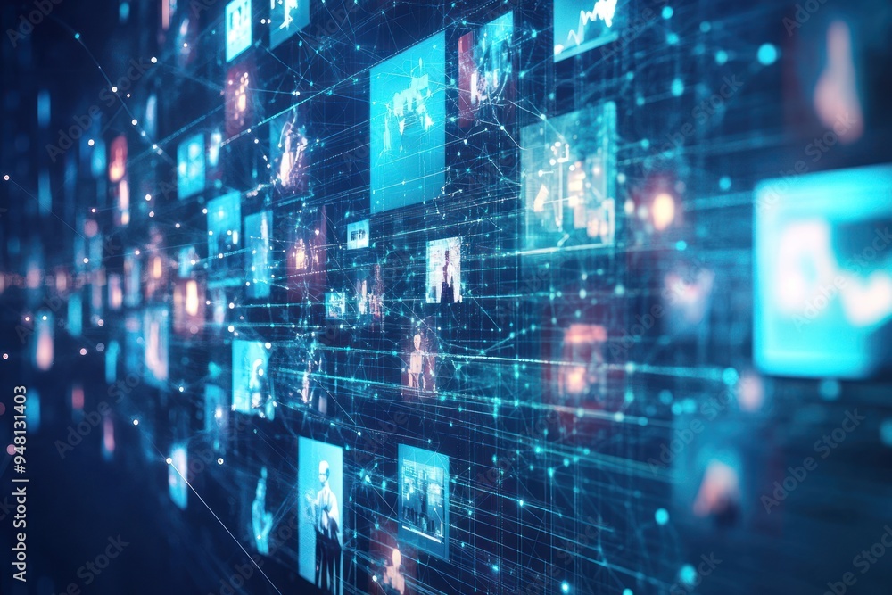 Poster digital network connection