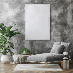 living room picture minimal living pastel canvas furniture up contemporary poster floor photo room beige chair image simple frame interior armchair mock blank retro home scandinavian nor