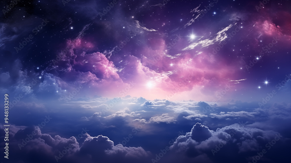 Wall mural abstract cosmos background. space dark background with fragment of our galaxy