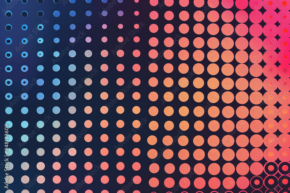 Poster abstract dot pattern design with a gradient of colors