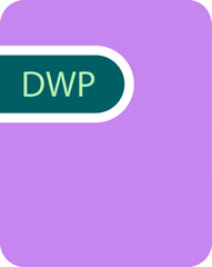 DWP File icon black fill and empty for symbol