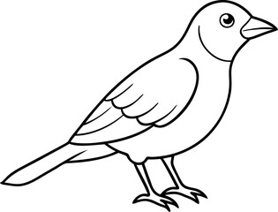 Fototapeta premium Creative hand-drawn bird outline illustration