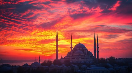 Fototapeta premium The Blue Mosque or Sultan Ahmet Mosque of Istanbul