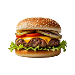 hamburger on a white background
