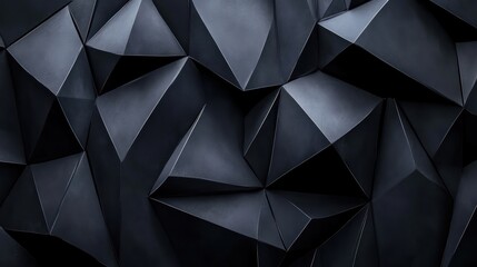 Fototapeta premium Intricate geometric patterns of a dark textured wall, creating a modern and abstract aesthetic.