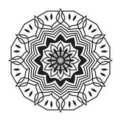 Silhouette mandala vector art.