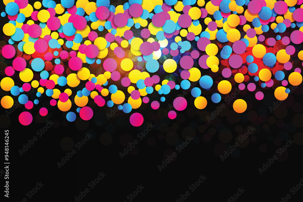 Poster abstract circle ball wallpaper design. modern bubbles background design. colorful circle shape backg