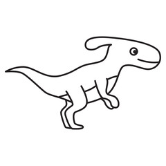 dinosaurs doodle icon transparent background