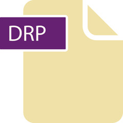DRP File format icon rounded shapes and spacing