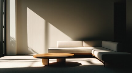 Minimalist Living Room with Natural Light