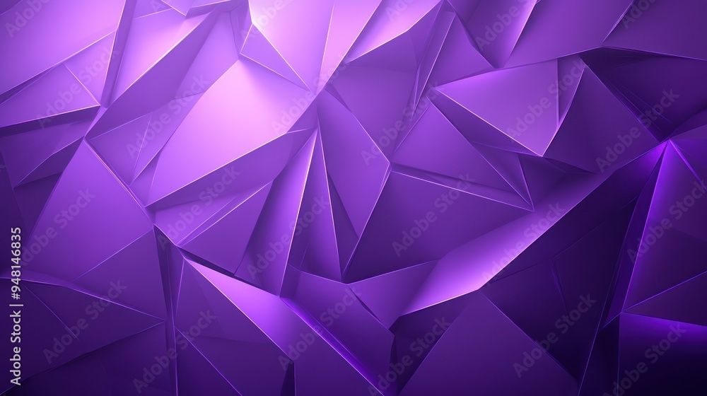 Aufkleber abstract purple geometric background with sharp, angular shapes and vibrant lighting.