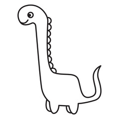 dinosaurs doodle icon transparent background