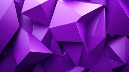 Obraz premium An abstract composition of sharp, glossy purple geometric shapes creating a modern, vibrant aesthetic.