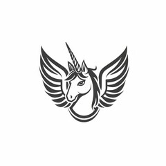 Fototapeta premium background, vector, design, nature, art, illustration, cartoon, white, animal, line, black, horse, cute, graphic, silhouette, unicorn, doodle, fabric, drawing, fantasy, magic, set, beautiful, hand dra