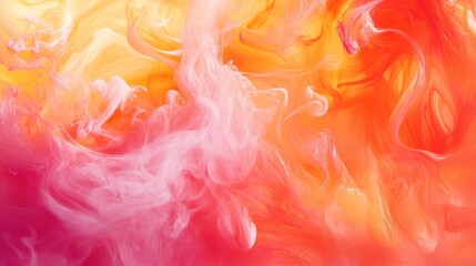 Obraz premium A vibrant abstract swirl of colors blending shades of orange, pink, and white, creating a sense of movement and fluidity.